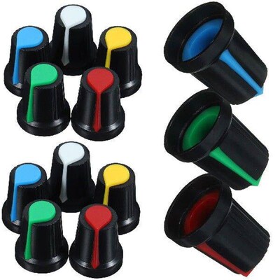 50 Pcs Bass Guitar Potentiometer Knob Control Knobs Caps