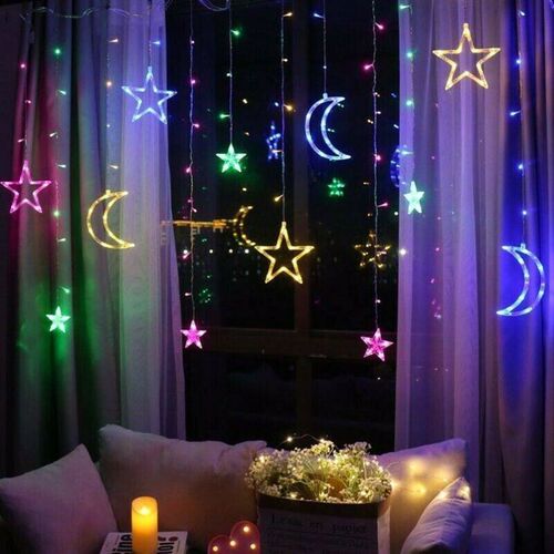 3.5m LED Christmas Lights Moon Star Lamp String Ins Decor