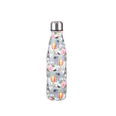 500ML Plants Printed Double Wall Stainless Steel Thermal Fla