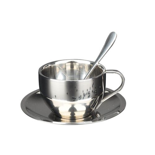 Creative Gift Cup Stainless Steel ffee Cup Set Double-layer