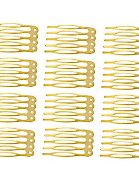 10pcs 5 8 10 12 14 16 18 Teeth Metal Hair Comb Brass For Cli