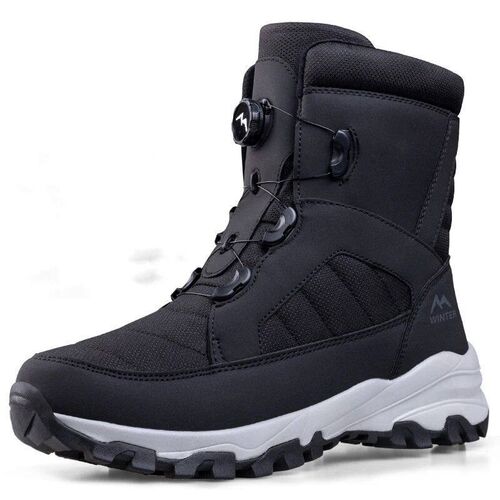 2023 Rotating Button Men Boots Plush Warm Snow Boots Winter