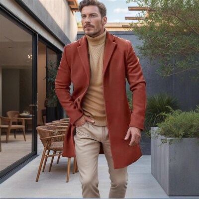 [european Code In Stock] Cross-border In Stock Woolen Coat M