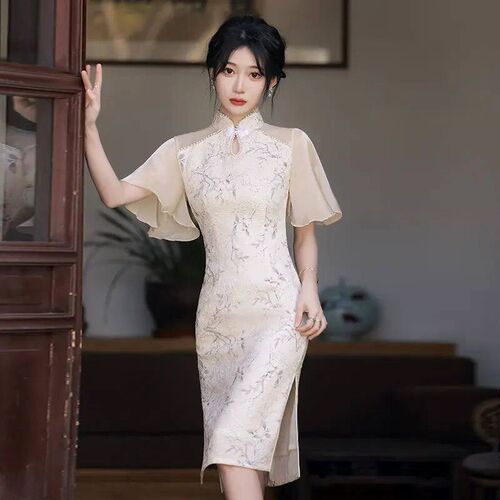 Cheongsam 2022 New Womens Summer Chiffon Elegant Young Chin