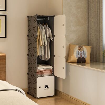 Bedroom simple wardrobe plastic clothes finishing cabinet