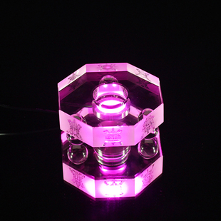 水晶球发光底座客厅玄关办公桌插电七彩变色定色黄光白光炫彩托底