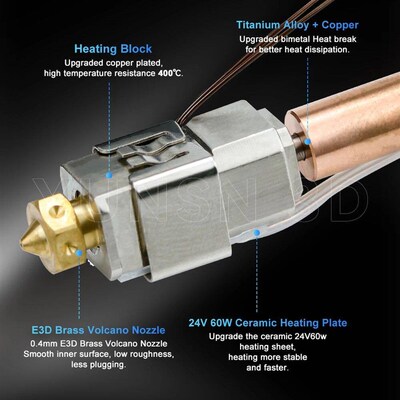 Upgraded Hotend Kit For Artillery Sidewinder X1 X2 3D Printe