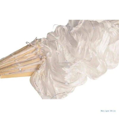 LED Belly Dance Silk Fan 1.8m Long Bamboos Silk Fans Veil