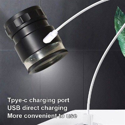 10X Cylinder Magnifier with LED & UV Lights Professional