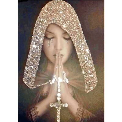 Diamond Painting 5D DIY Girl Prayer Square Round Rhinestone