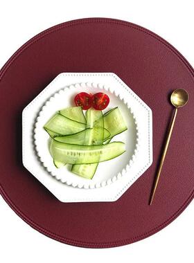 PVC faux leather placemat, 38cm, Nordic style, coaster
