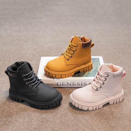Childrens Ankle Boots 2025 Fashion British Style Girls Yel