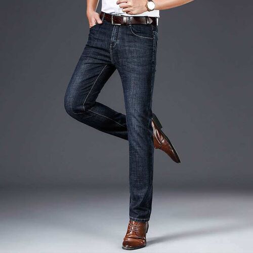 Spring and Summer Thin New Jeans Mens Loose Straight Cotton