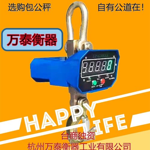 杭州万泰电子吊秤1t包公牌吊秤2t吊钩秤3t吊磅5T吊称10吨行车秤