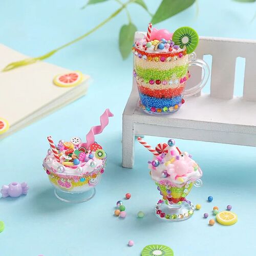 Children Ice Cream Mini Cup Handmade Toy Dessert Party  Crea
