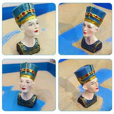 2Pcs Resin nament Statue Ancient Egypt Figure Ancient Decor
