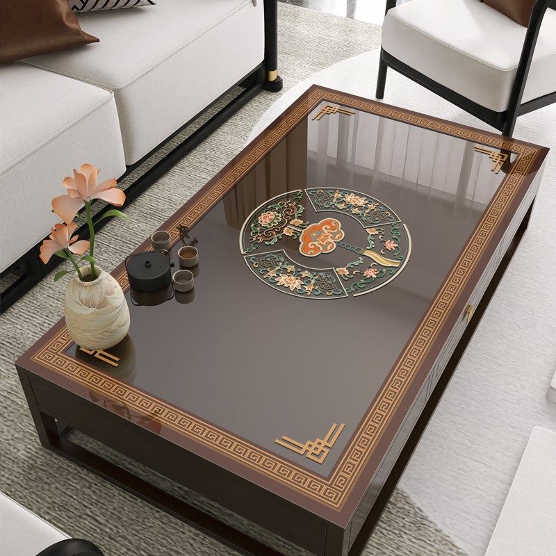 中式茶几桌布免洗防油防水PVC镂空印花软玻璃餐桌垫茶几垫,居家布艺,茶几垫,淘宝优惠券,粉丝福利购,淘宝优惠卷