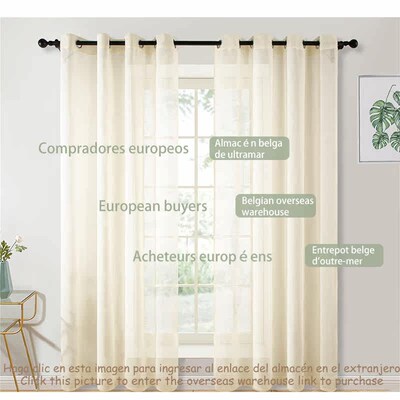 Cotton Linen Tulle Curtains For Living Room Sheer Window Cur