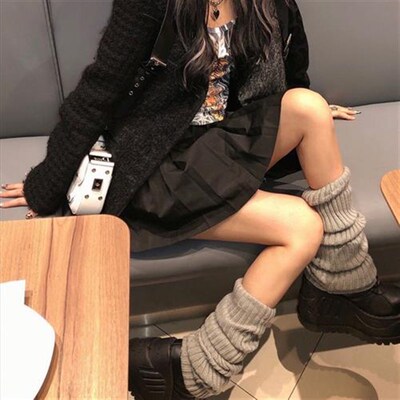 Winter Leg Warmers Fluffy Goth Gyaru Y2k Accessories Gothic