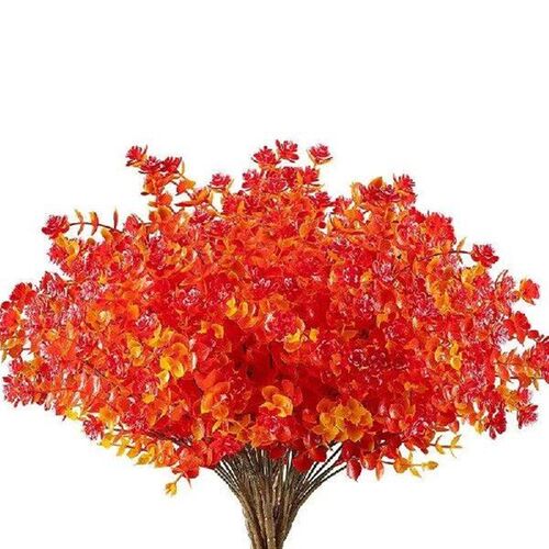 7 Forks Artificial Fall Flowers Outdoor UV Resistant Fake
