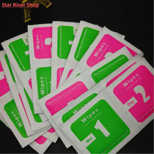 30Pcs/lot Wet Dry Wipes Cleaning Cloth for Tempered Glass Sc
