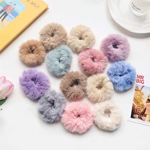 Autumn and winter new plush hair ring fresh sweet girl high