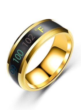 Smart Temperature Rings for Couples ECG Display Fashionable
