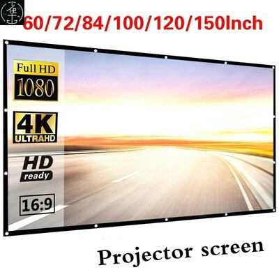 Projector Screen HD Anti-wrinkle Collapsible Portable Movie