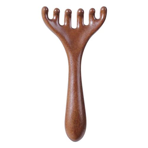 Alwafore Natural Sandalwood Massage Comb Six-Claw Head Acupo