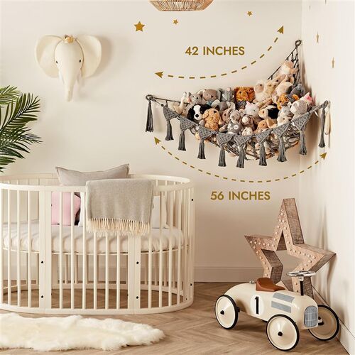 Stuffed Toy Storage Hammock Doll Room Corner Organizer