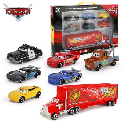 6-7pcs/Set  Pixar Car 3 Lightning Mcqueen Uncle Truck Jackso