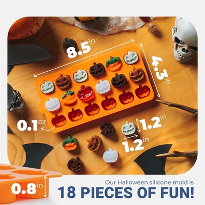 Silicone Halloween Molds Pumpkin Shaped Baking Freezing