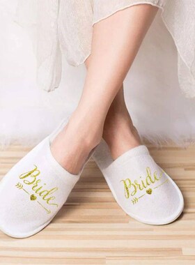 1pair Team Bride Slippers for Bachelorette Party Supplies Br