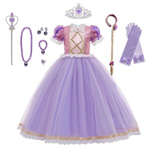 Girl Princess Rapunzel For Carnival Party Fancy Costume 2024