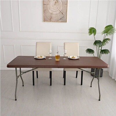 Rectangle Waterproof Oil-Proof Tablecloth Solid Colour Elast