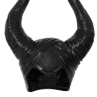 Maleficent Horns Cosplay Mask Headgear Black Queen Helmet