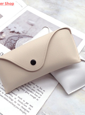 Durable Leather Eye Glasses Sunglasses Hard Case Convenient