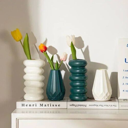 Nordic Plastic Flower Vase Hydroponic Pot Vase Decoration Ho