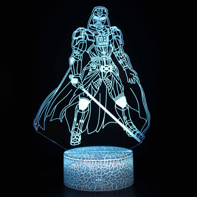 Movie Star Wars 3D夜灯USB LED Lamp Colorful Night Light Gift