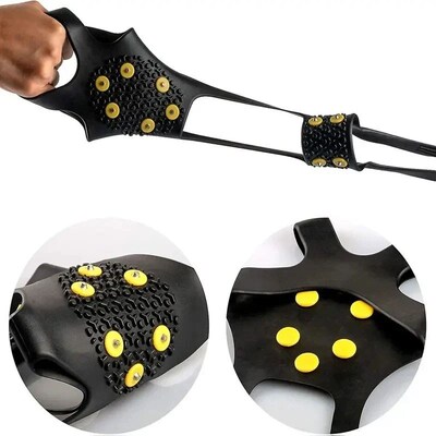 2pcs 10 Steel Studs Crampons Snow Grips Cleats for Ice and S