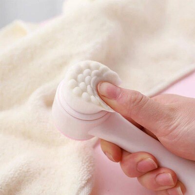3D Double Silicone Facial Cleansing Brush Manual Massage Fac