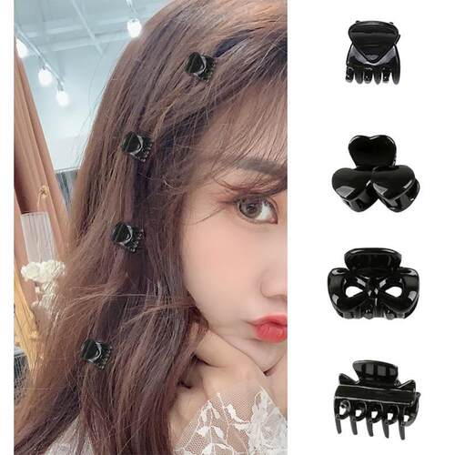 Plastic Mini Hair Clip Claw Cute Hair Clips Plastic Black Ha
