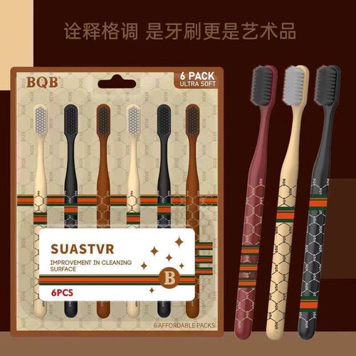 Gift Box High-End Toothbrush Set of 6, Perfect for Gifting,