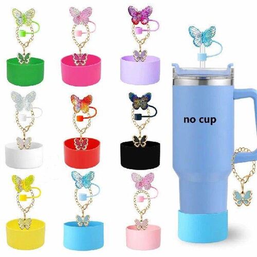 3Pcs Silicone Silicone Straw Cover Personalized Decorations