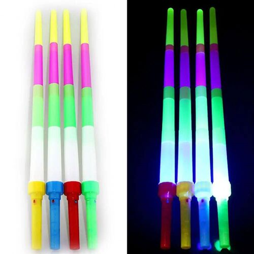4 Section Extendable LED Colorful Flashing Glow Sword Kids T