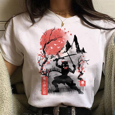 Demon Slayer Kimetsu No Yaiba t shirt women manga funny Y2K