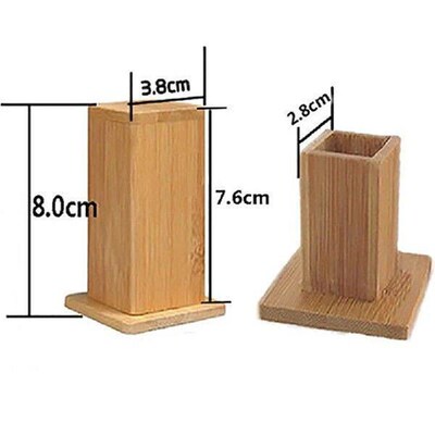 Wooden Toothpick Storage Containers with Lid, Cotton Swab
