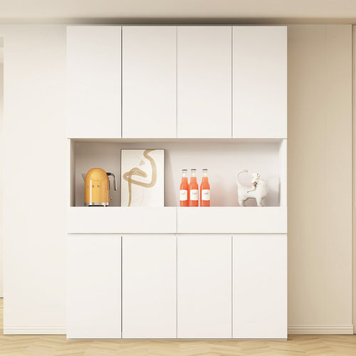 嗨佩小匠墙边薄柜30公分超薄款餐边柜层靠墙一体白色茶水柜20cm