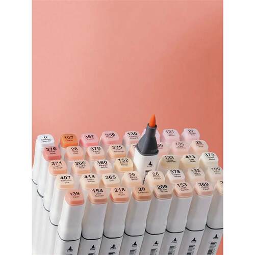 Bview Art Dual Tip Alcohol Based Flesh Color Marker Pen Set