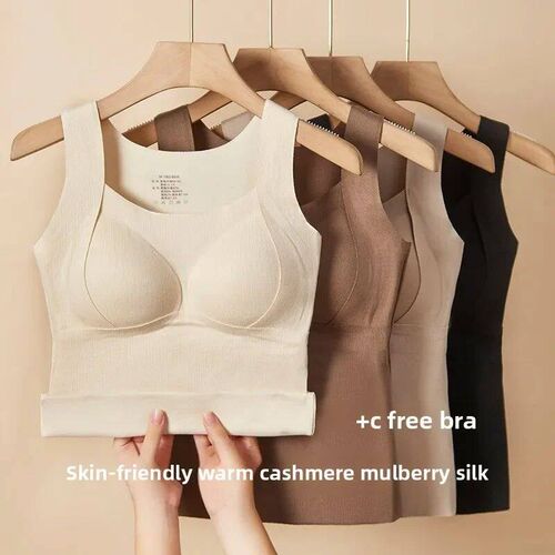 Autumn Winter Fashion German Velvet Seamless Warm Tank Top W